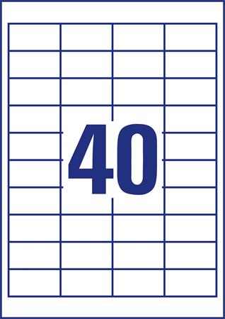 Etikett, univerzális, 48,5x25,4 mm, AVERY ZWECKFORM, "Sparpack", 2600 etikett/csomag